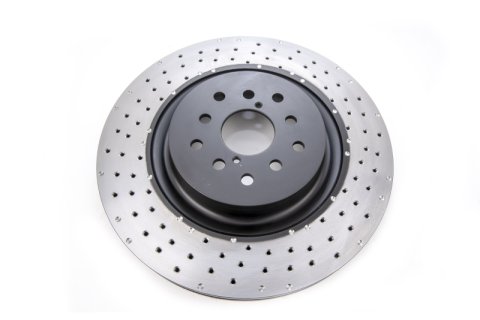 Disc Brakes Australia USA LLC Brake Rotors DBA43050XD-10 4000 XD Crossdrilled/Dimpled KP [ Subaru WRX STi ( Brembo 6 Pot Spec "R" Yellow Calipers ) 19 Inch Rim 04/17-> F ]