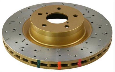 DBA HD Series 4000XS Brake Rotors DBA42737XS Disc Rotor, Cross-Drilled, Slotted, 4000 XS Series, Uni-Directional,
