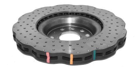 Disc Brakes Australia USA LLC Brake Rotors DBA42830WSLVXD 4000 Crossdrill Dimple SILVER Paint WAVE KP [ VW Golf R Mk7 Audi S3 12-> F ]