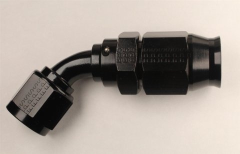 Fragola Performance Systems Race-Rite Reusable PTFE Hose Ends 2506006 Ends, Race-Rite, PTFE, -6 AN, Swivel, 60 Degree, Female Threads, Aluminum, Black Anodized, Each