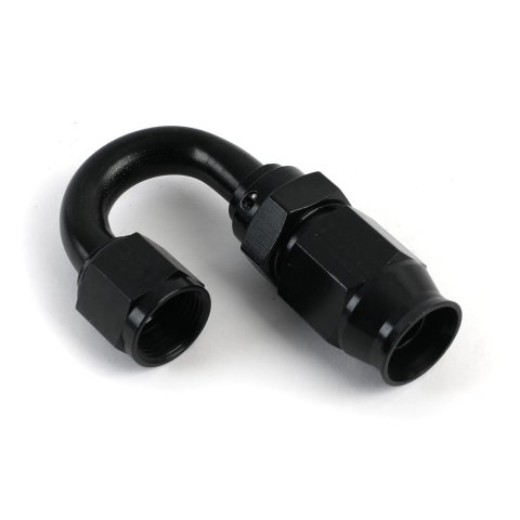 Fragola Performance Systems Race-Rite Reusable PTFE Hose Ends 2518008 Ends, Race-Rite, PTFE, -8 AN, Swivel, 180 Degree, Female Threads, Aluminum, Black Anodized, Each