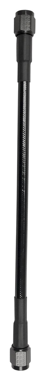 Fragola Performance Systems 6000 Series PTFE-Lined Braided Stainless Pre-Made Hoses 412-1-1-14-BL Hose, PTFE Lined, Steel, Black Covered, 14 in. Length, -4 AN Straight Fittings, Female Threads, Each