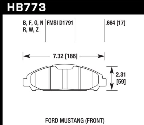 Hawk Performance HPS 5.0 Brake Pads HB773B.664