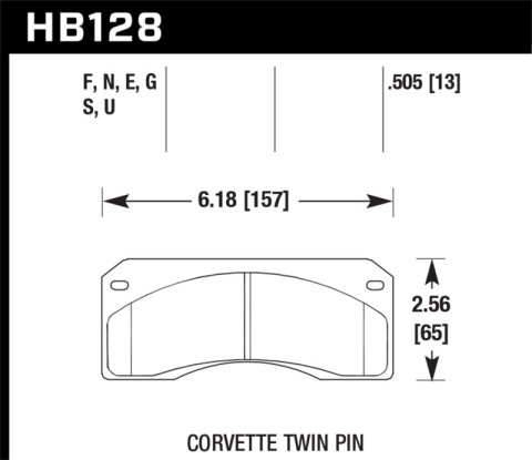 Hawk Performance HPS Brake Pads HB128F.505 Pads, Ferro-Carbon, HPS, Chevy, Set
