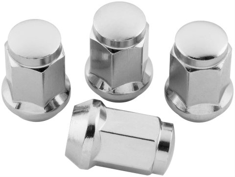 Quadboss Lug Nuts 608932 Nuts, 12mm x 1.50 RH, Steel, Black, Set of 4