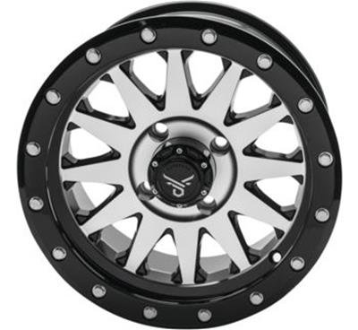 Quadboss Wheels 608556 QuadBoss Wagon 14X7 - 5+2 - 4/110 - Black Machined