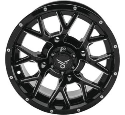 Quadboss Wheels 608580 QuadBoss Barbwire 15X7 - 4+3 - 4/156 - Milled