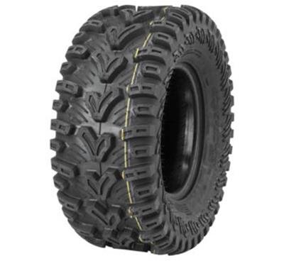 Quadboss QBT448 Utility Tires 25x10-12 Tire, Utility, 25.00 x 10.00-12, Bias-Ply, Blackwall, Front, Rear, Each