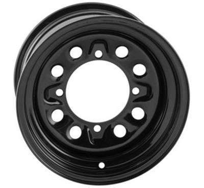 Quadboss Steely Gloss Black Wheels 12x7 Wheel, Series, Black, 12 x 7, 4 x 156mm Bolt Pattern, Each