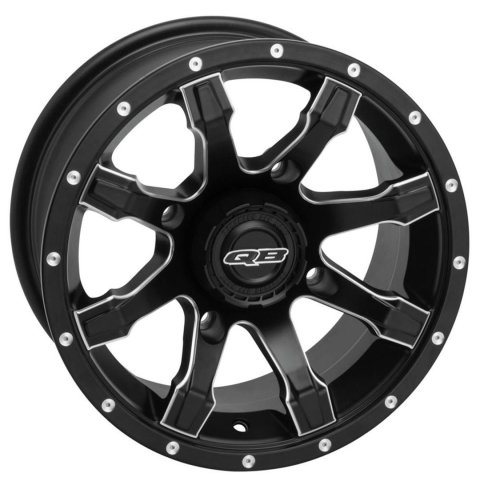 Quadboss Grinder Matte Black Machined Wheels 608506 GRINDER 14X7 4/110 5+2