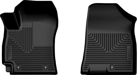 Husky Logo-Ready Mud Guards 54421 Flaps, Logo-Ready, Front, Rubber, Stainless Steel, Black, Chevy, GMC, Pickup, SUV, Pair