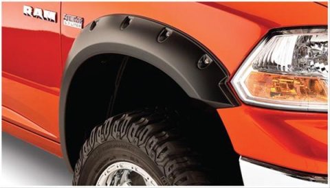 Husky Pocket-Style Fender Flares for 2011-2018 1500, 2019-2023 1500 CLASSIC, 2009-2010 RAM - 2805915 Flares, Pocket Style, Front/Rear, Black, Dura-Flex Thermoplastic, Ram, Set of 4