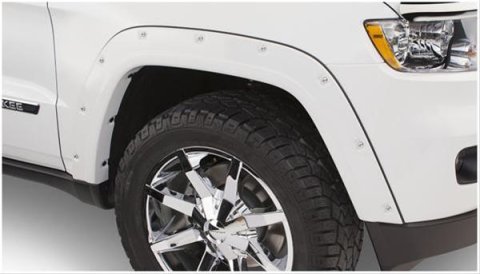 Husky Pocket-Style Fender Flares for 2011-2016 GRAND CHEROKEE - 2801927 Flares, Pocket Style, Front/Rear, Black, Dura-Flex Thermoplastic, Jeep, Set of 4