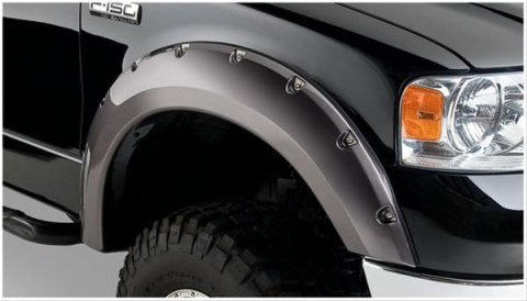 Husky Pocket-Style Fender Flares for 2004-2008 F-150, 2006-2008 MARK LT - 2802916 Flares, Pocket Style, Front and Rear, Black, Dura-Flex Thermoplastic, Ford, Set of 4