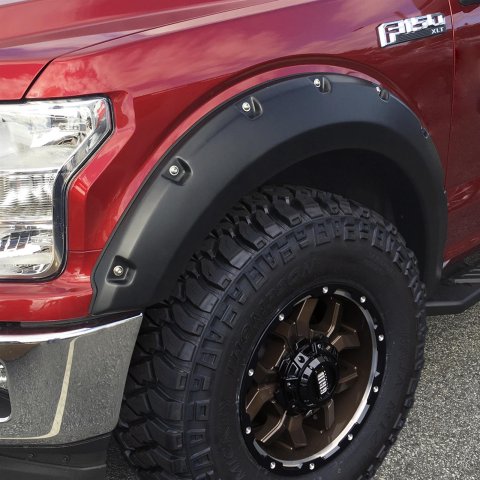 Husky Pocket-Style Fender Flares for 2018-2020 F-150 - 2802945 Flares, Pocket Style, Front and Rear, Black, Dura-Flex Thermoplastic, Ford, F-150, Set of 4
