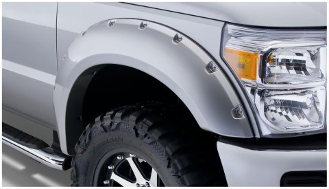 Husky Pocket-Style Fender Flares for 2011-2016 F-250 SUPER DUTY, F-350 DUTY - 2802931 Flares, Pocket Style, Front and Rear, Dura-Flex Thermoplastic, Black, Ford, Set of 4