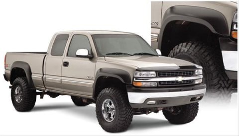 Husky Extend-A-Fender Flares 2804945 Fender Flares, Extend-A-Fender, Front and Rear, Black, Dura-Flex Thermoplastic, Chevy, GMC, Set of 4