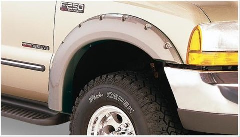 Husky Pocket-Style Fender Flares for 1999-2007 F-250 SUPER DUTY, F-350 DUTY - 2802914 Flares, Pocket Style, Front and Rear, Black, Dura-Flex Thermoplastic, Ford, Set of 4