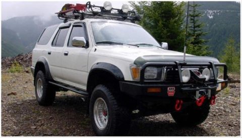 Husky Extend-A-Fender Flares for 1990-1995 4RUNNER - 28031907 Fender Flares, Extend-A-Fender, Front, Rear, Black, Dura-Flex Thermoplastic, Toyota, Set of 4