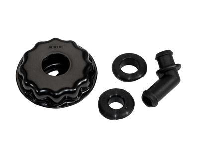Scott Drake Valve Cover Oil Caps D1AZ-6766-A Cap, Round, Twist-in, Steel, Black, Autolite Top Style, PCV Elbow, Ford, Each