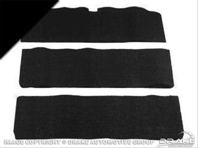 Scott Drake Mustang Replacement Carpet Sets FD-65-BK Carpet, Rear Fold-Down Seat, 80/20 Blended Loop, Black, Ford, Fastback, Set