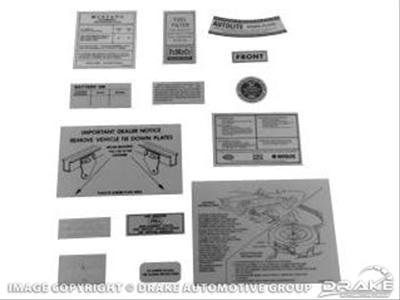 Scott Drake Decal Kits DK-27 Decals, Adhesive Back, Ford, Kit