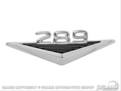 Scott Drake Emblems C3OZ-16228-B Emblem, Replacement, Fender Location, Chrome, 289 Logo, Ford, Each