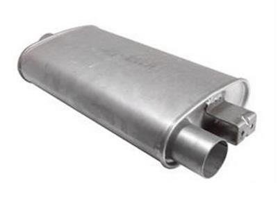 Scott Drake Steel Inch Muffler C6ZZ-5230-E Muffler, Oval, Steel, Aluminized, Offset Inlet, Center Outlet, Ford, 260, 289, Each