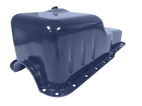 Scott Drake Oil Pans C5AZ-6675-BL Pans, Stock Style, Front Wet Sump, 5.00 qt. Capacity, Steel, Blue, Ford, 4.3L, 4.7L, 5.0L, Each