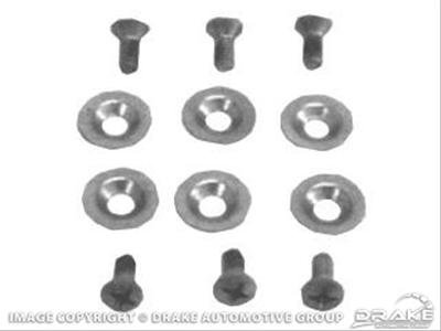 Scott Drake Door Latch Reinforcement Kits C0DB-3447 Bolts, Washers, Front, Ford, Kit