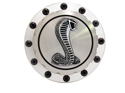 Scott Drake Fuel Tank Caps B-9030-COBRA Cap, Polished, Cobra Logo, Ford, Each