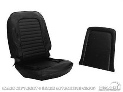 Scott Drake Standard Seat Upholstery 67-S-BUCK-BK Upholstery, Style, Black, Ford, Front, Pair