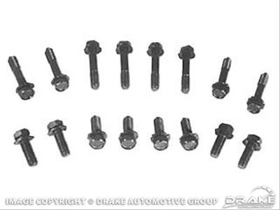 Scott Drake Exhaust Manifold Bolts EMB-C6ZE-528 Bolts, Steel, Natural, Ford, 289, Set of 16