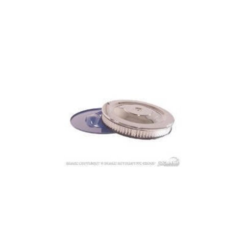 Scott Drake Air Cleaners C4DZ-9600-W Cleaner, Round, Flat Base, Steel, Chrome, 14 in. Dia., 2 in. Filter Height, 1.89 Flange, Ford, L6, Each