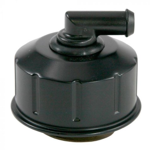 Scott Drake Valve Cover Oil Caps for 1967-1970 COUGAR, MUSTANG, 1968-1970 TORINO - C8AZ-6766-A Cap, Round, Twist-in, Steel, Black, Plain Top Style, Ford, Mercury, Each