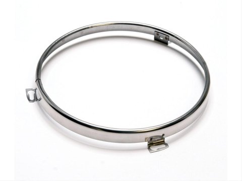 Scott Drake Headlight Rings D3TZ-13015-A Ring, Stainless Steel, Polished, Ford, Each