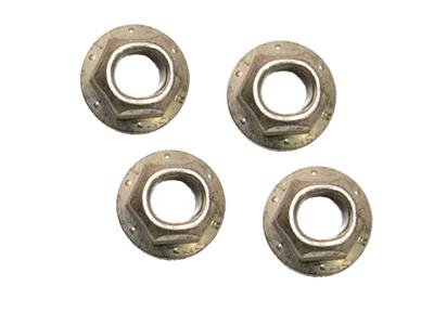Scott Drake Torque Converter Nuts for 1964-1973 MUSTANG - 377704-S Nuts, Hex, Self-locking, Steel, Natural, Ford, Set of 4