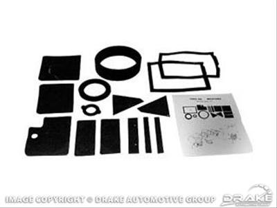 Scott Drake Replacement Weatherstrip Seals C7ZZ-18500-A Weatherstrip, Heater Seals, Ford, without A/C, Set
