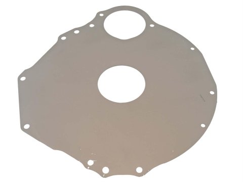 Scott Drake Transmission to Block Spacer Plates for 1969-1973 MUSTANG - C9DZ-7007-A Engine Bellhousing Separator Plate, Manual Engine Spacer, 164-Tooth Setup, Steel, Natural, Ford, Each