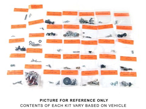 Scott Drake Interior Fastener Kits KIT-67Z-63B Trim Panel Fasteners, Interior, Deluxe, Stainless Steel, Ford, Fastback Only, Kit