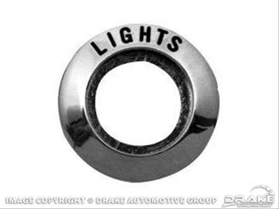 Scott Drake Interior Switch Bezels C4DZ-10852-B Bezel, Headlight Switch, Chrome, Ford, Each