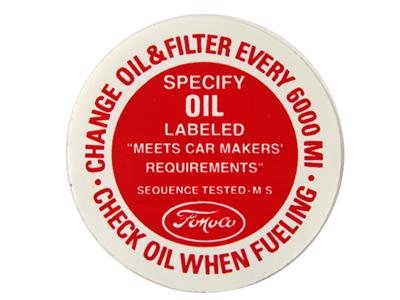 Scott Drake Decals DF-164 Decal, Vinyl, Red/White, Oil Service Logo, Each