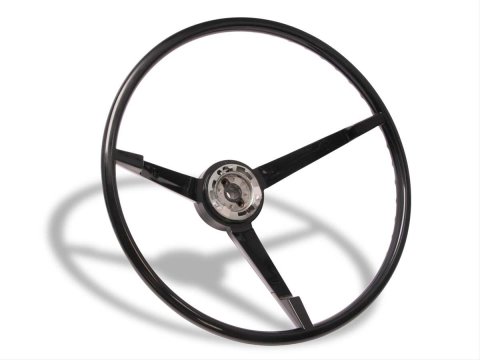 Scott Drake Replacement Steering Wheels C7ZZ-3600-BK Wheel, Replacement, 3-Spoke, ABS Plastic, Black, 16 in. Diameter, 2-Bolt Mount, Ford, Each