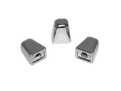Scott Drake Replacement Dash Control Knobs for 1969-1973 COUGAR, 1969-1970 MUSTANG - C9ZZ-18519-A Knob, Heater Type, Chrome, Ford, Set of 3
