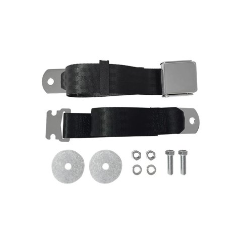Scott Drake Aftermarket Seat Belts SB-BK Belt, Lap Belt, Aftermarket, Black, Ford, Each