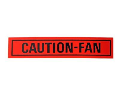 Scott Drake Decals DF-31 Decal, Vinyl, Orange/Black, Caution Fan Logo, Ford, Each