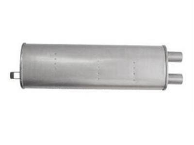 Scott Drake Steel Inch Muffler C5ZZ-5230-T Muffler, Oval, Steel, Aluminized, Offset Inlet/Outlet, Ford, 170, 200, Each