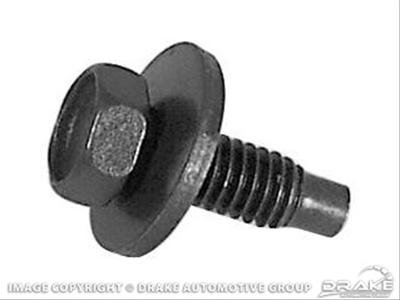 Scott Drake Body Fasteners 378178-DB Fastener, Captured Washer Bolt, Hex, 5/16-18 in. Thread, Steel, Black Oxide, Ford, Each
