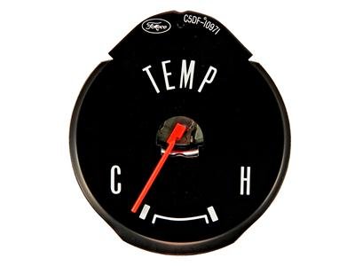 Scott Drake Reproduction Factory Gauges C5DF-10971 Gauge, Water Temperature, Black Face, Orange Pointer, Ford, Each