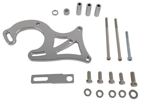 Scott Drake Power Steering Brackets B-F553 Brackets, Left Side, Aluminum, Natural, Ford, Kit